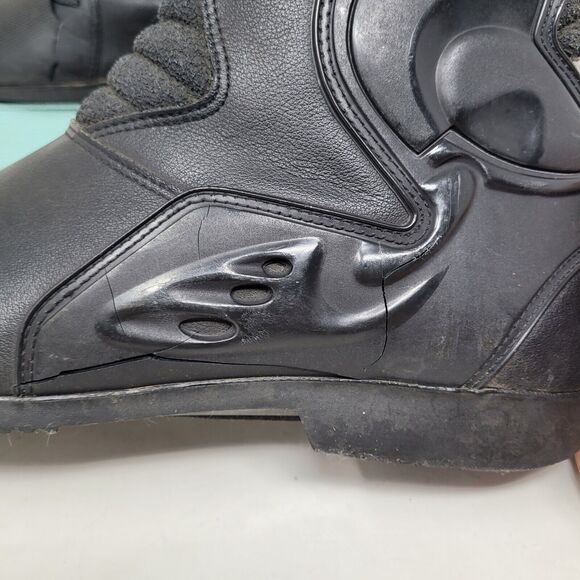 1997 Triumph Motorcycles Boots Black Leather Mens Size 11.5 EU45 Side Zip Racing main image 7